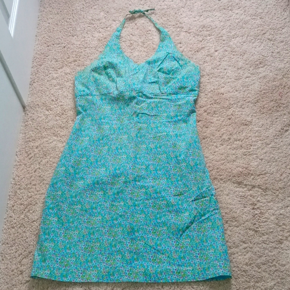 VNT stretc halter topmini dress floral